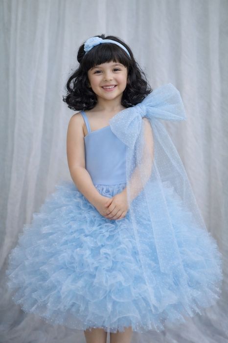 Святкова сукня хмаринки, сніжинки, краплинки на зріст 110-122