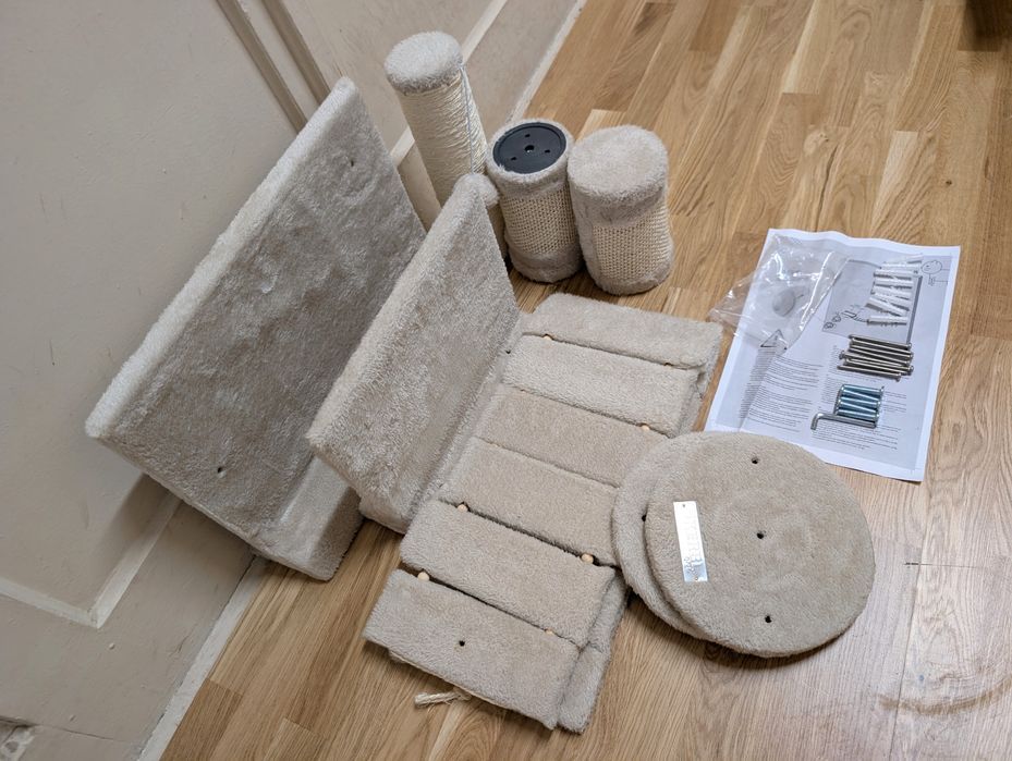 Kerbl Pet Ścianka Wspinaczkowa Matterhorn Beżowa 6 elementów Drapak