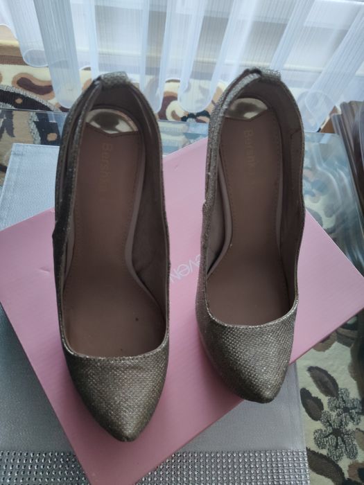 Szlipki wysoki obcas 36 BERSHKA nowe ślub 3cm platforma 13 obcas
