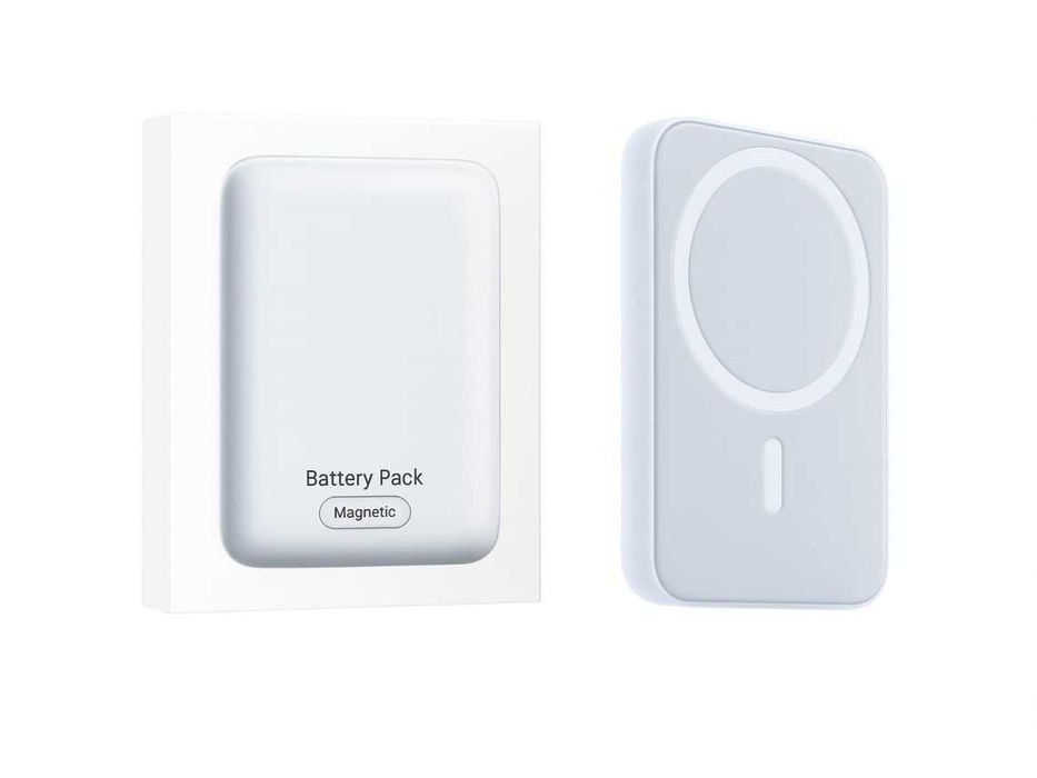 Power Bank Magnético 5000mAh Sem Fios Compatível MagSafe iPhone