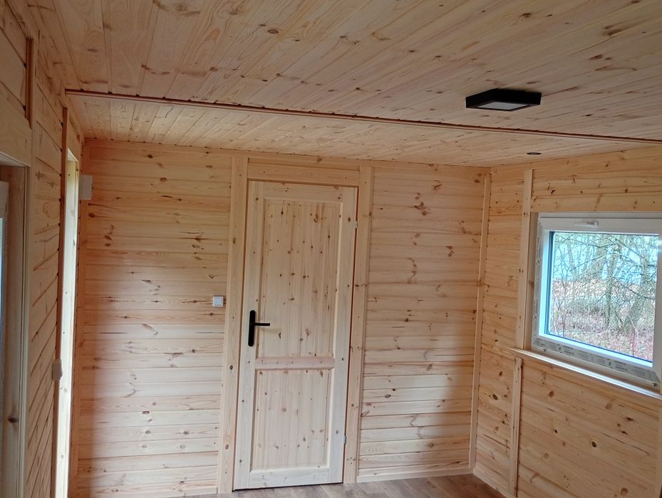 Domek drewniany mobilny ocieplony , całoroczny , angielski 3x7
