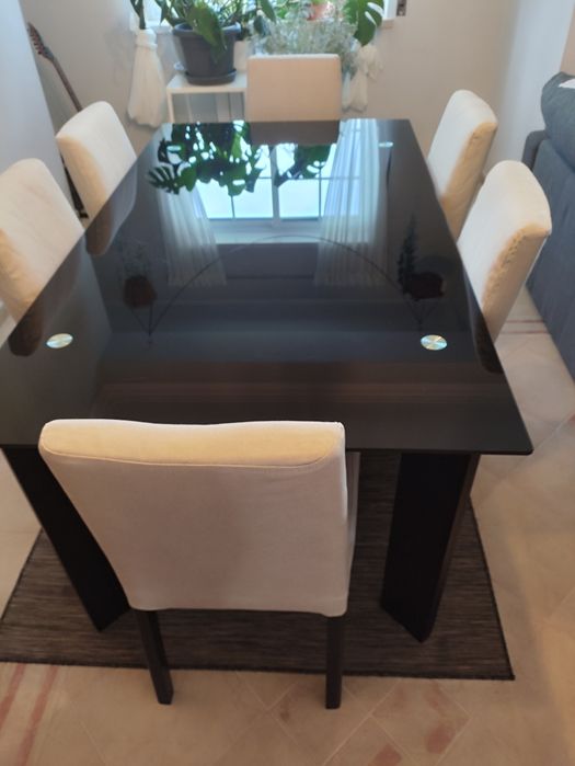 Mesa Vidro Temperado Preto