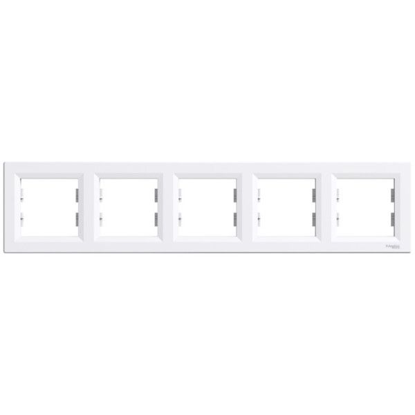 Рамка 5 постів Schneider Electric EPH5800521 Asfora пластик Біла
