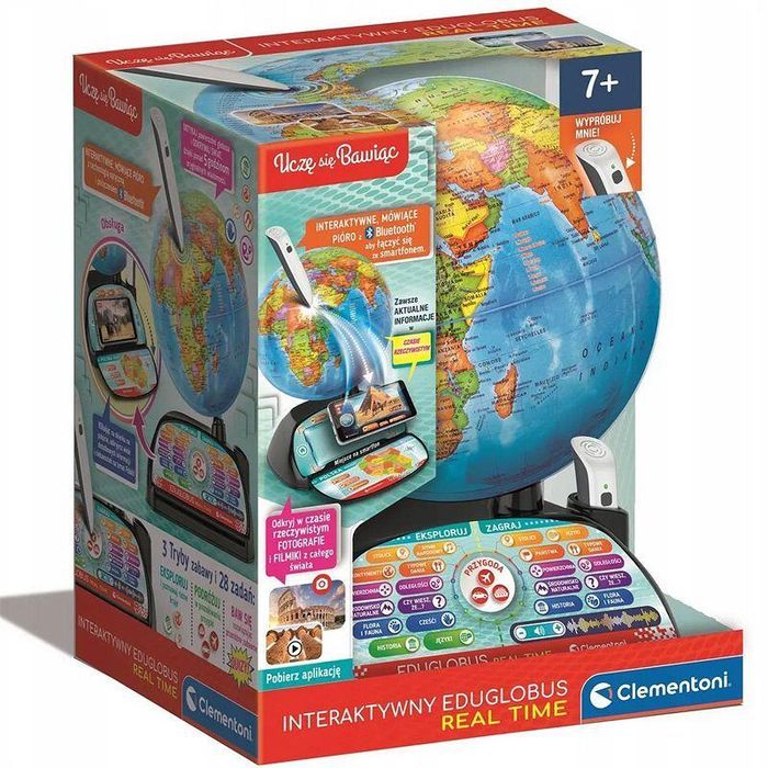 Clementoni Interaktywny Globus Eduglobus Exploreglobe Real Time 50848
