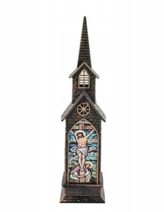 Lampka LED Kapliczka / kościół - lampion led witraż