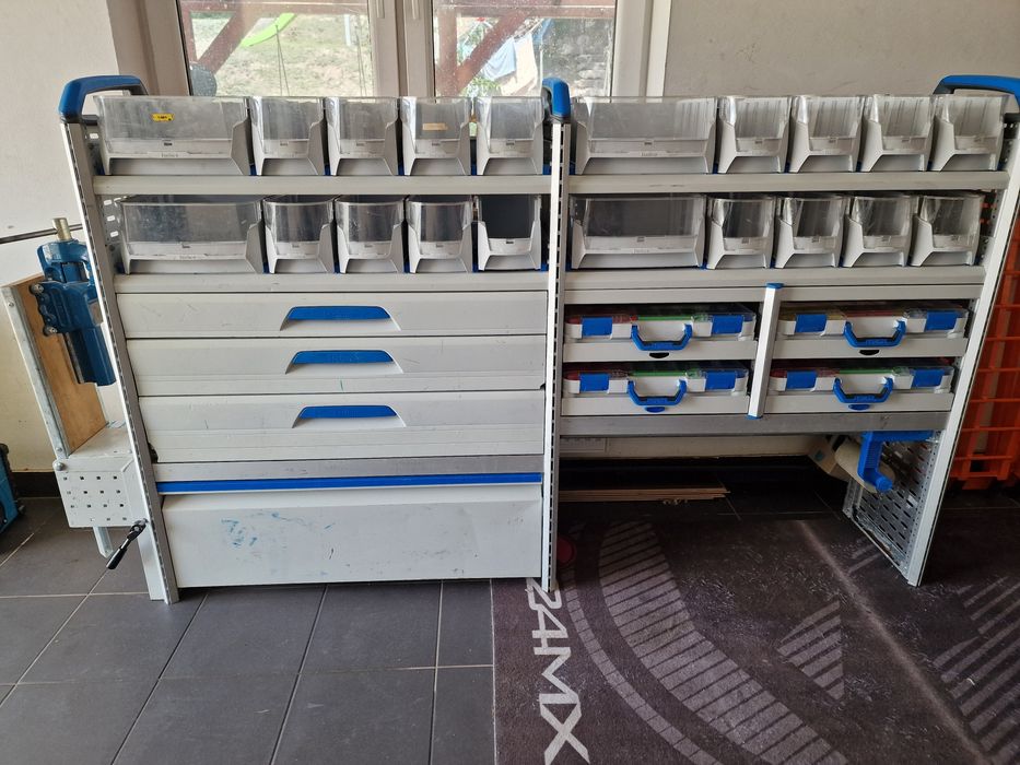 Szafka narzędziowa, zabudowa serwisowa, warsztatowa z imadłem Sortimo