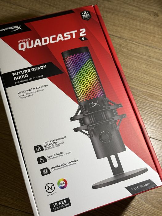 Мікрофон HyperX QuadCast 2 S, Black