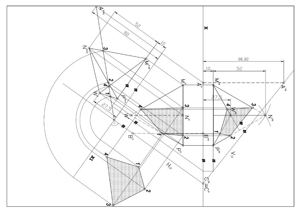 Geometria wykreślna, rysunki, kerepetycje