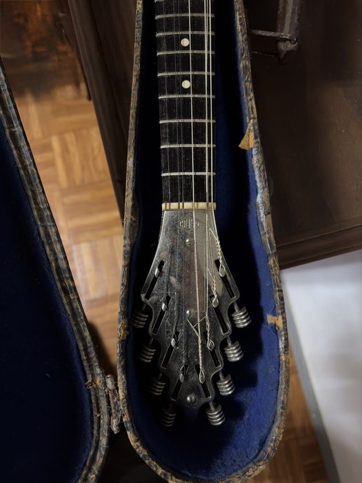 Banjo-Mandolim Antigo (Banjolin) com estojo original