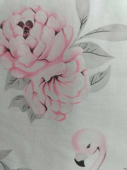 Pościel 3 elementowa 135x100 cm VELVET RÓŻ + PEONIE RÓŻ MIMIU