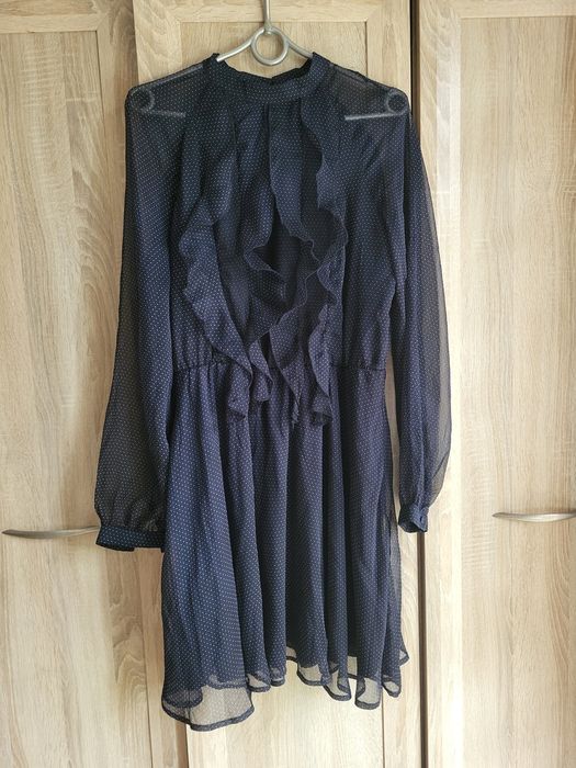 Zwiewna sukienka w drobne grochy Mohito r 40 Nowa