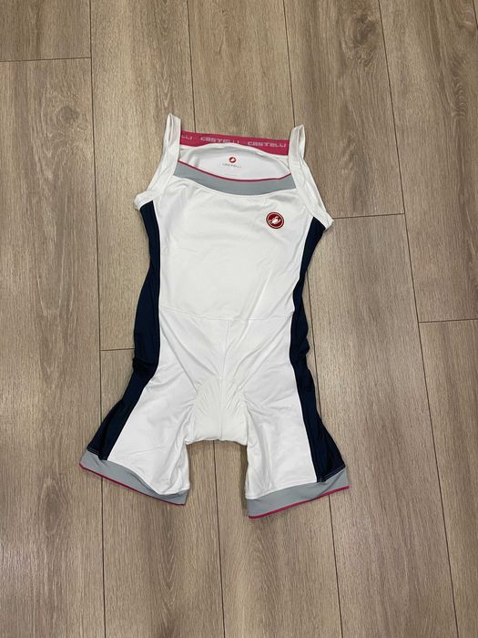 |L-M| Женский Велокостюм / Вело боди Castelli White Perla Body Suit