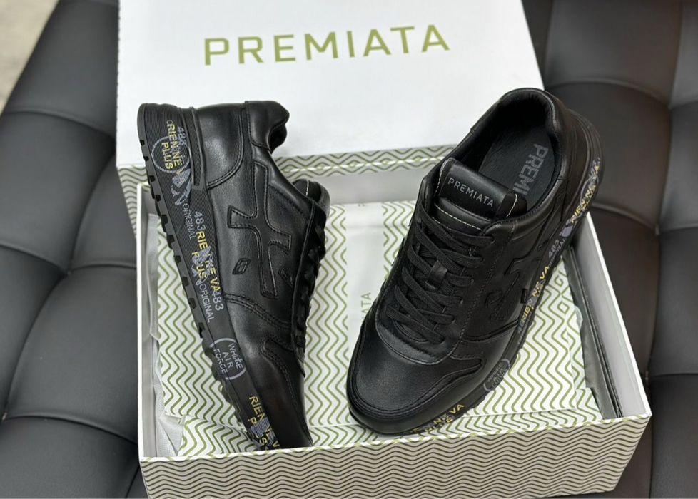 ‼️Кроссовки Premiata Mick 41-45 у чорній шкірі