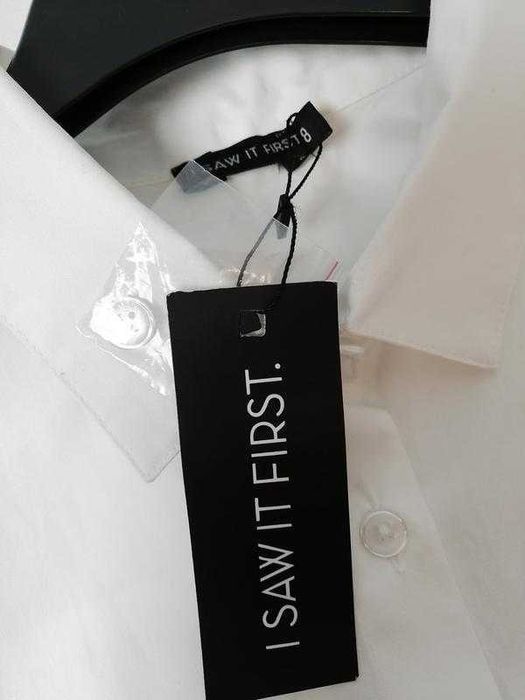 Белая хлопковая удлиненная свободная рубашка