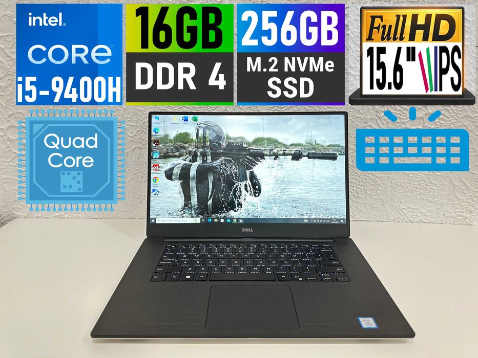 Ультрабук Dell Precision 5540/15.6 IPS/4(8)ядра/i5-9400H/16gb/256gbSSD
