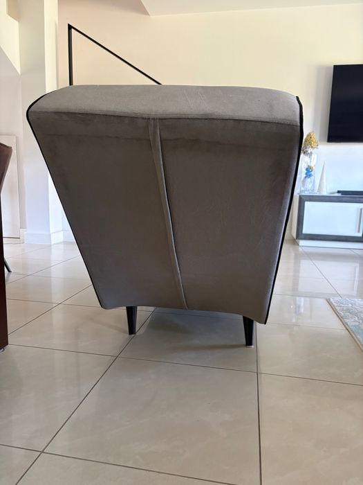 Shezlong szary, fotel, leżanka