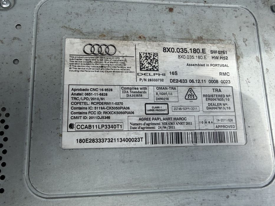 Radio audi a1  a3