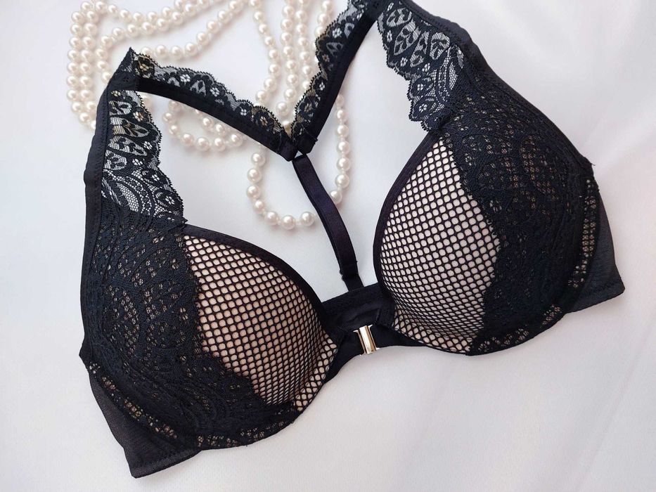 70C Hunkemoller соблазнительный бюстгальтер пуш ап с застежкой спереди