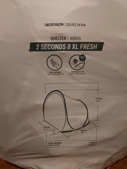 Tenda de Campismo Quechua 2 Seconds XL Fresh