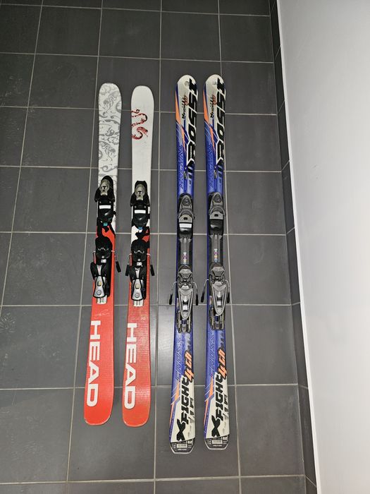Narty Rossignol 162cm plus drugie Head ok. 140cm