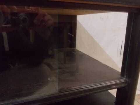 Stara przedwojenna szafka gablota stolik dębowa przeszklona