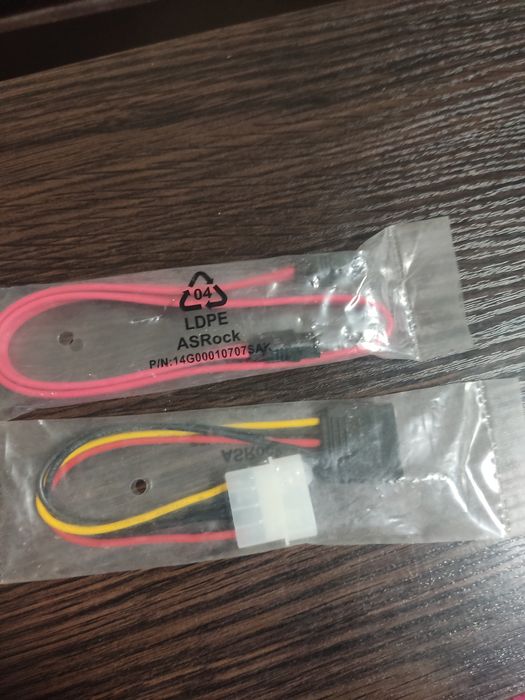 Кабель SATA-DATA для HDD, 40 см прямий,+Кабель живлення Atcom SATA