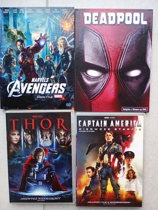 Zestaw 4 filmów DVD Marvel