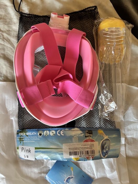 MASKA DO NURKOWANIA S/M PŁYWANIA pełnotwarzowa składana nie paruje