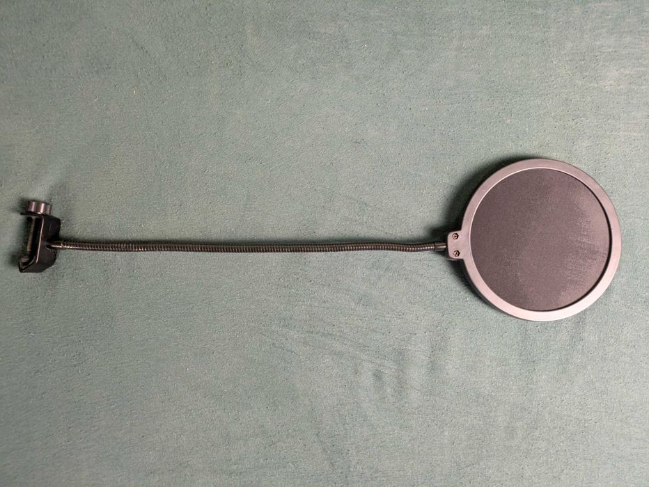 Filtr Pop do Mikrofonu, Osłona, Filter, Okrągły, 15 cm, giętkie ramię