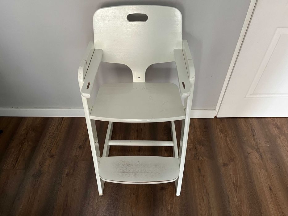 Drewniane krzesło do karmienia dziecka z blatem Roba regulowane