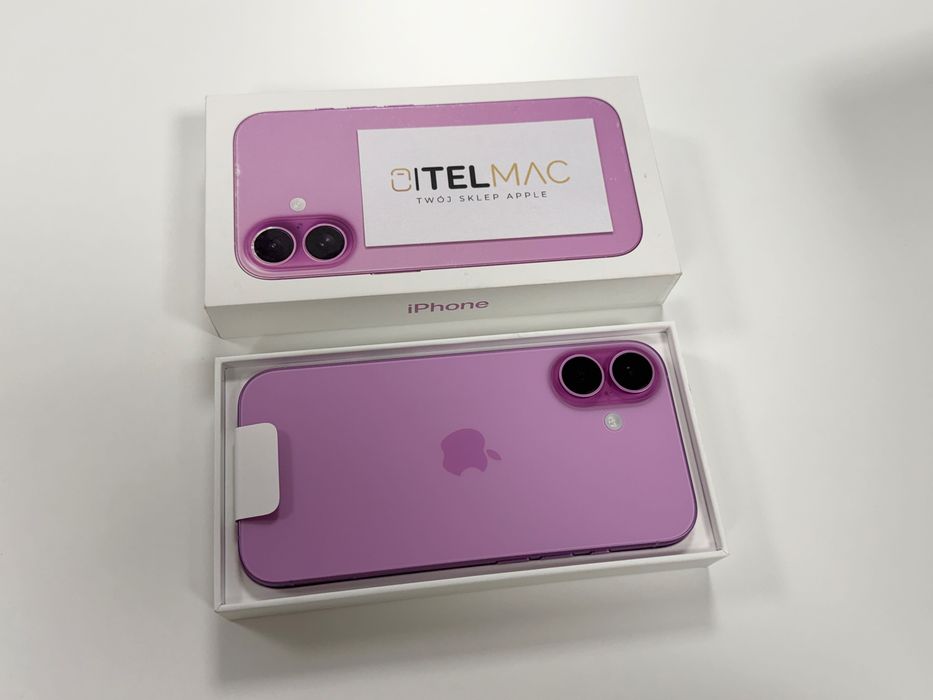 Apple iPhone 16 128GB 5G • Pink • 0 CYKLI • Gwarancja • Raty 0%