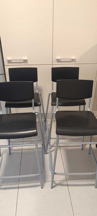 Conjunto 4 cadeiras pé alto