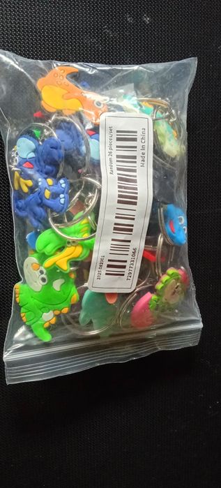 Conjunto porta-chaves dinossauros