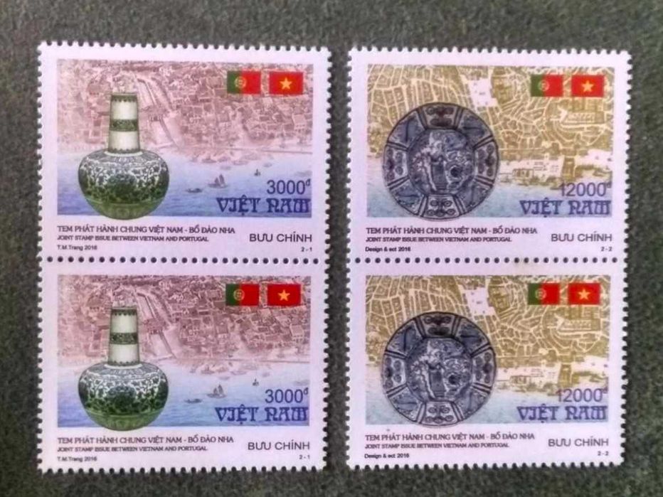 2016 - Emissão conjunta c/ Vietname: Par de Série Selos do Vietname