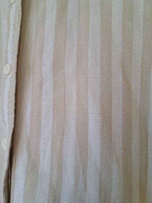 Stradivarius oversize koszula w paski beżowa kremowa L też M S wiosna