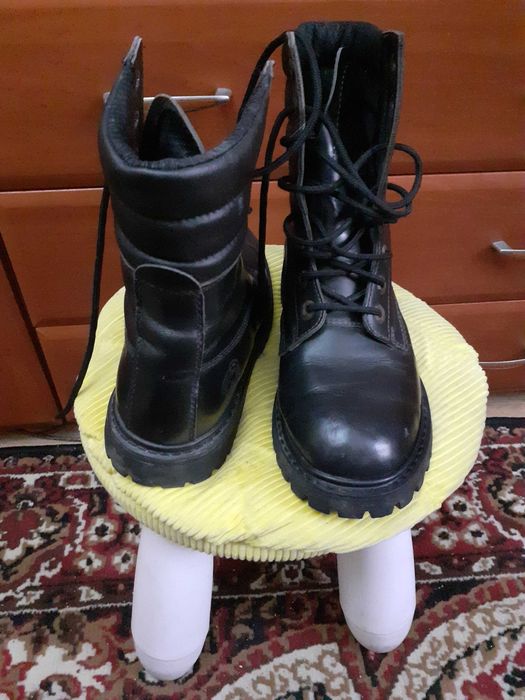 Buty bikery skorzane