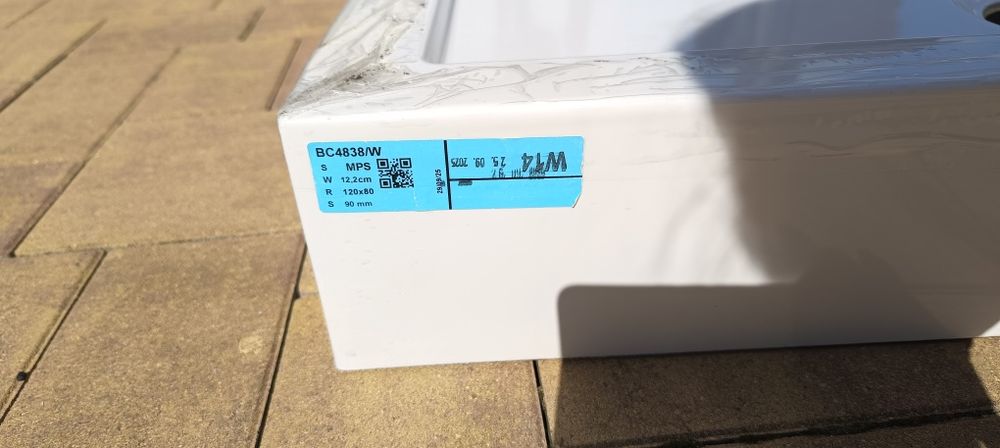 Brodzik ocieplany, wzmacniany 120x80x12