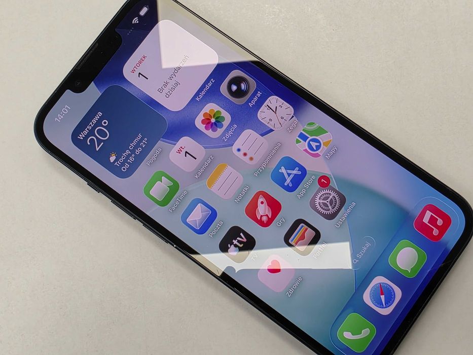 iPhone 13 256GB Dual SIM (SIM + eSIM) / Midnight/ BAT 81%/ Grade C/ technicznie OK