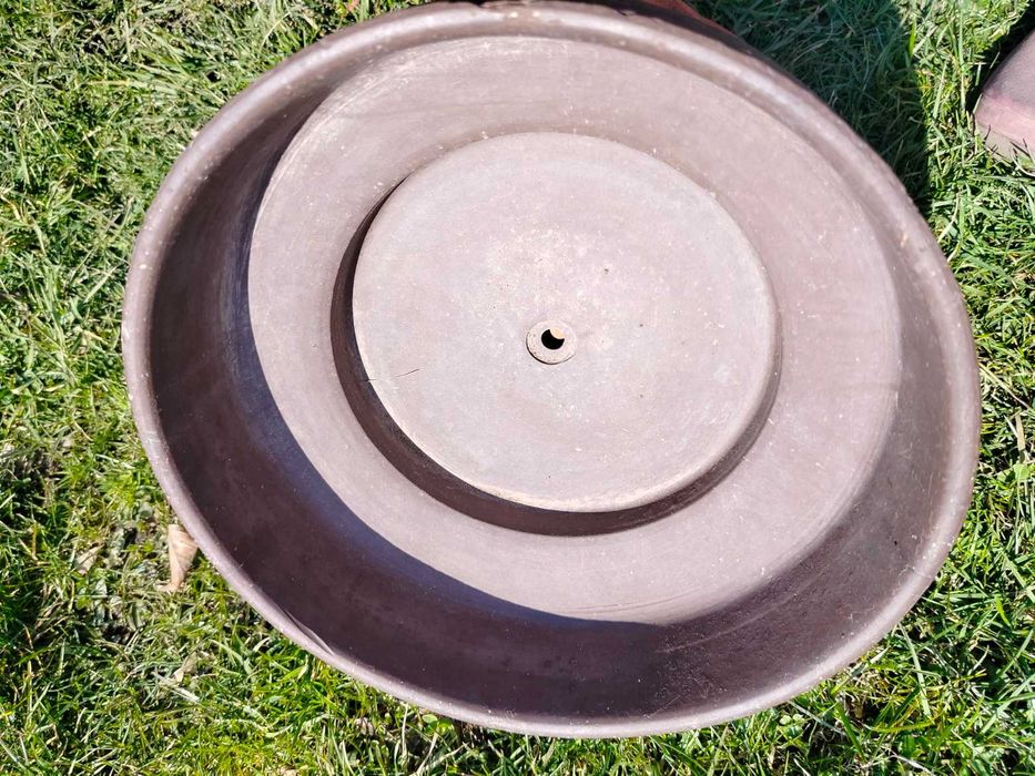 Ceramiczna donica ogrodowa brązowa