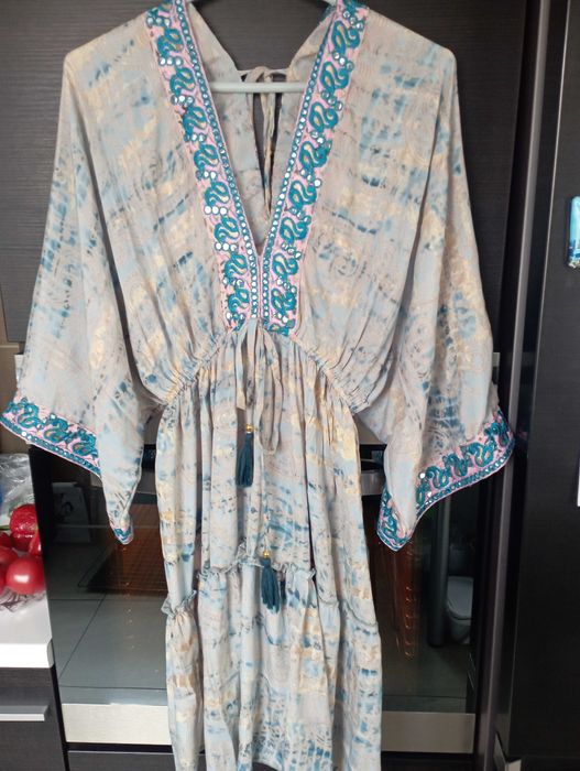 Sukienka jedwabna Boho style