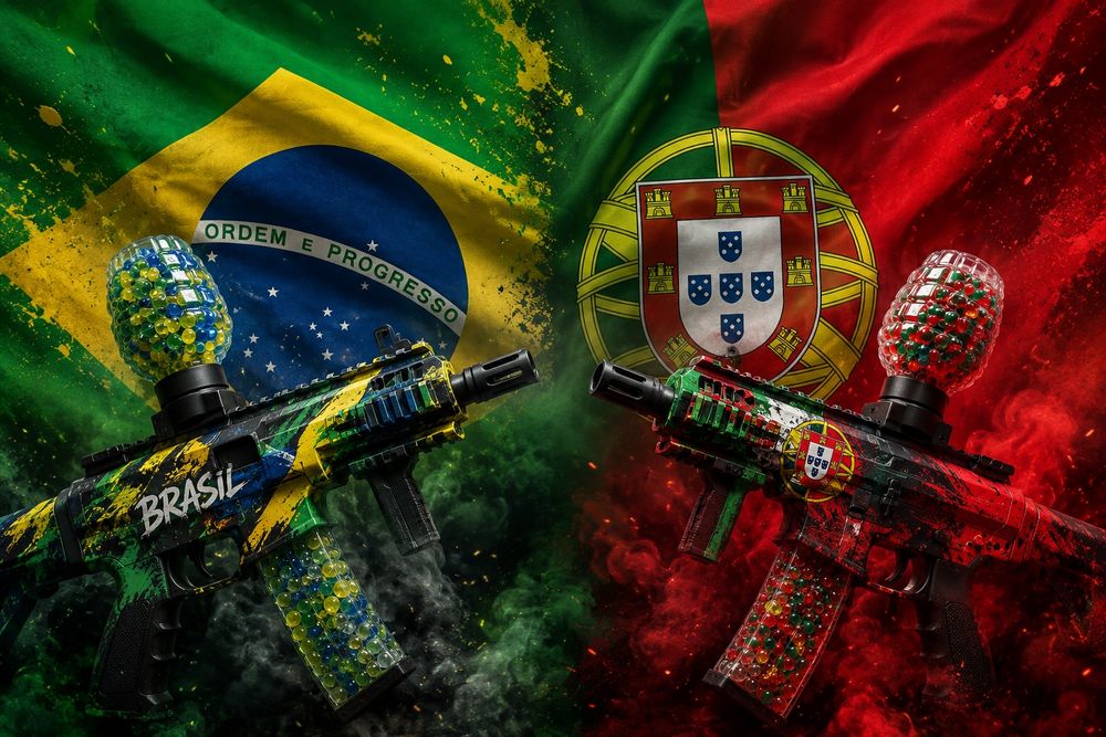 Grupo de guerra de arma de gel