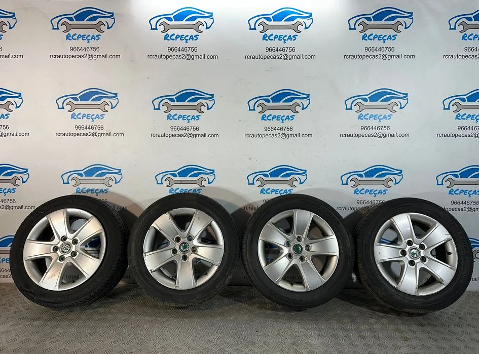 Conjunto Jantes 16 Originais Skoda Octavia 6.5J ET50 5x112 1Z0601025T
