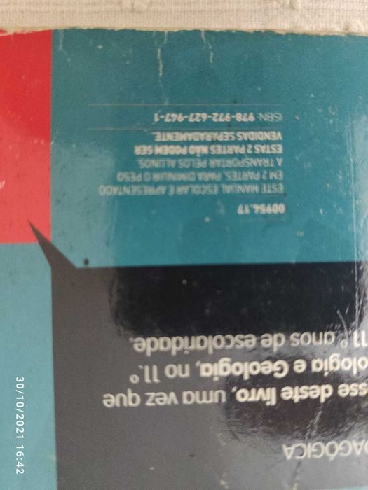Livros de Geologia e Biologia 10º ano