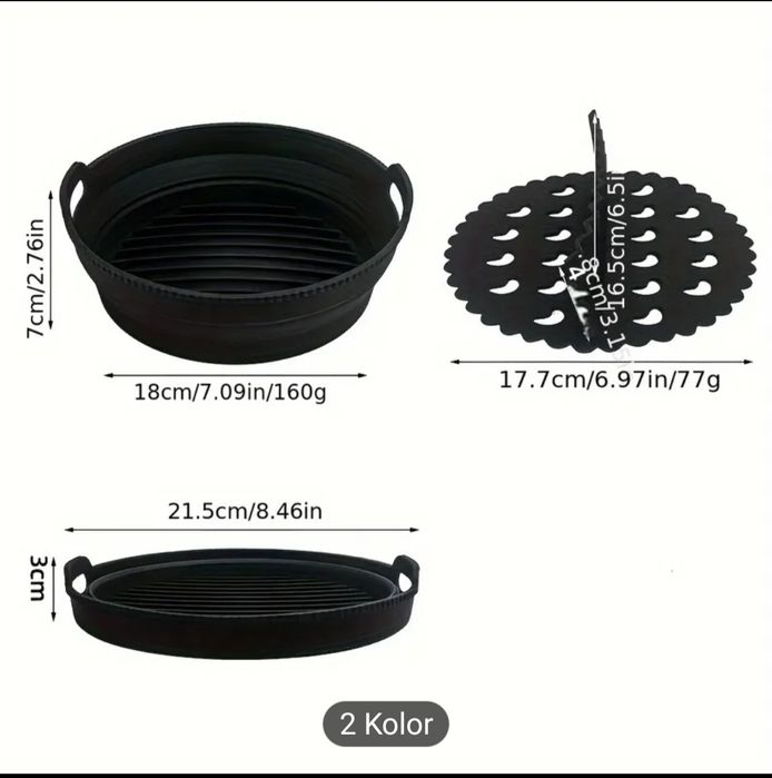 Silikonowa forma mata kosz Airfryer