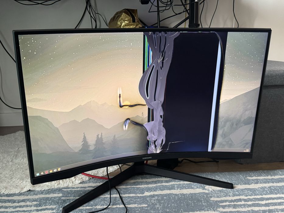 Monitor Samsung Odyssey g5 c32g55tqbu zakrzywiony(płyta główna,częśći)