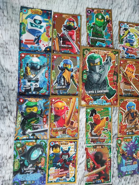 Karty limitowane ninjago i karta XXL
