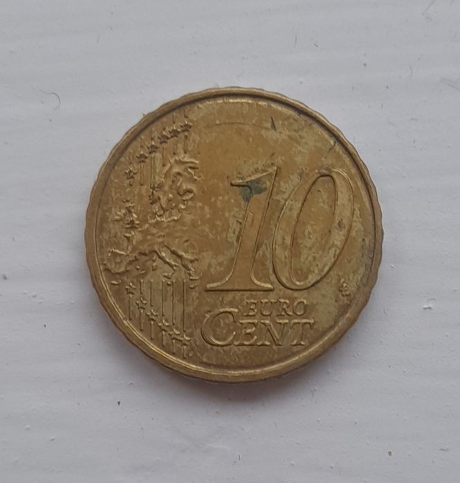 Монета номіналом 10 центів Європа 2012 рік..
