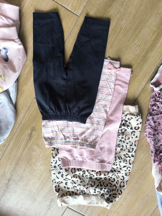 Ubrania dla dziewczynki 80 body spodnie bluzy