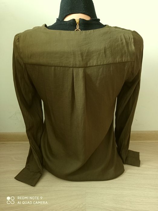 Koszula satynowa khaki moro