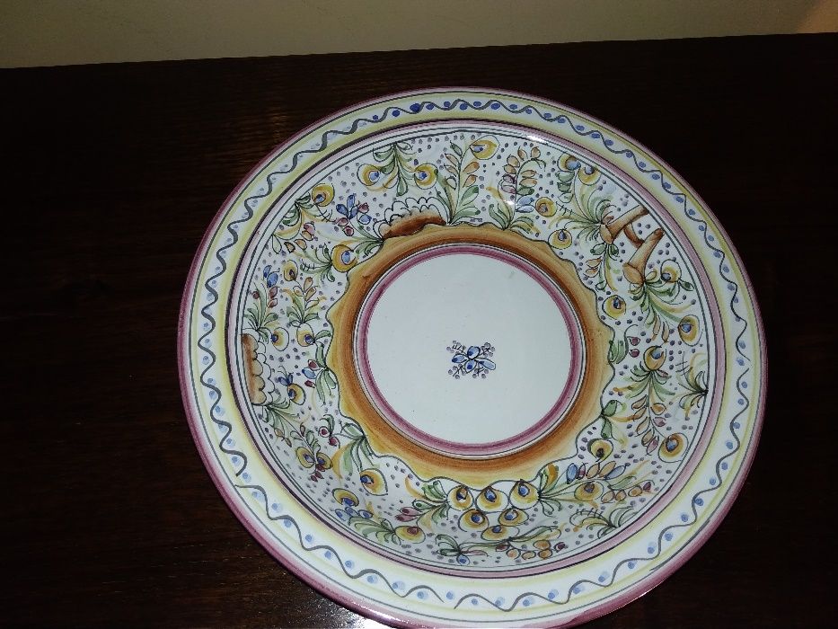 Jarro com bacia pintado á mão